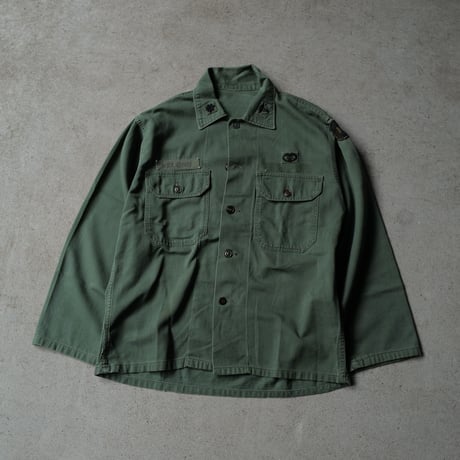 ［XL fit］USARMY Olive Green Shirts_First model_no.10