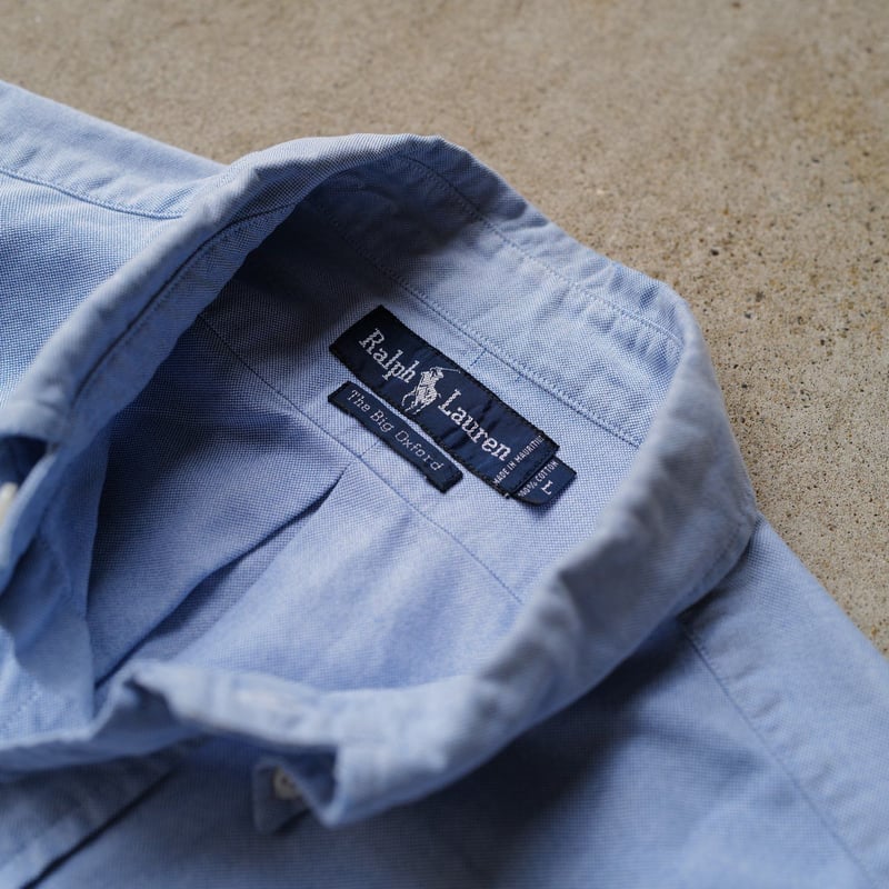 90s 裾ポニー Big Oxford ラルフ シャンブレー シャツ 青L 90s 裾ポニー Big Oxford ラルフ シャンブレー シャツ 青L