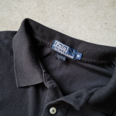 ［XL］POLO SHIRT_MADE IN USA_80-90s vintage_dark navy