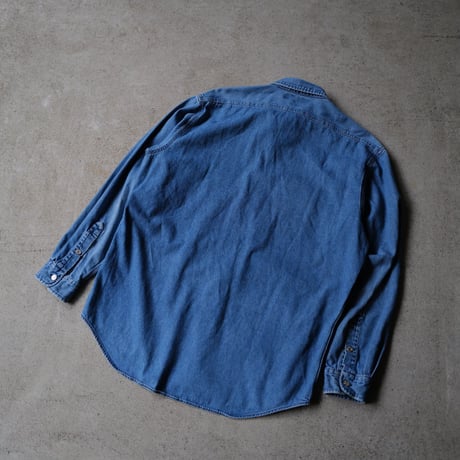 ［L］POLO Metal Button Denim SHIRTS_90s vintage