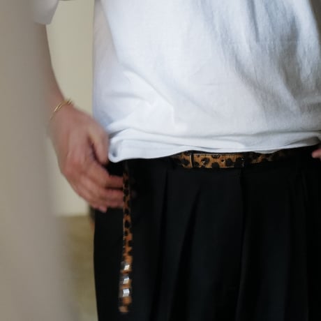 [anytee classics]  Narrow Long Belt_Leopard