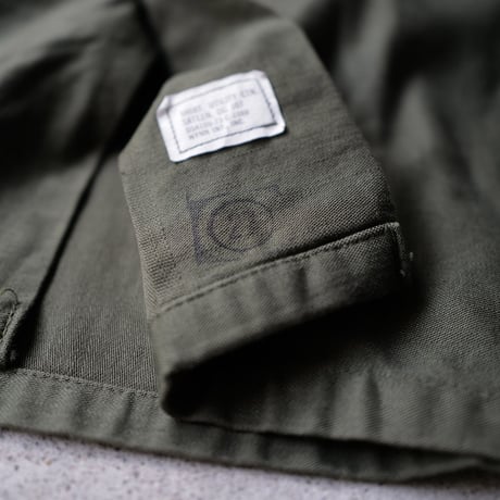 ［L (15 1/2)］USARMY Olive Green Shirts_Cotton100_deadstock_no.6