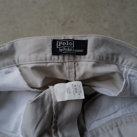 [W36] POLO CHINO 2tuck shorts_made in USA_80-90s vintage_no.34