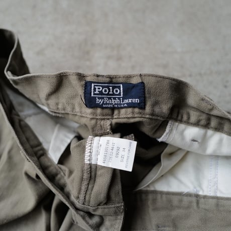 [W34] POLO CHINO 2tuck shorts_made in USA_80-90s vintage_no.40