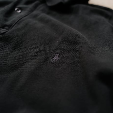 ［Black Button］Super Black_VINTAGE POLO SHIRT_made in USA