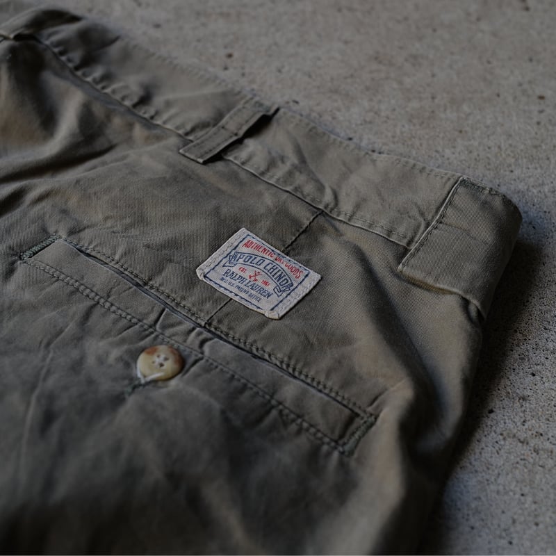 W36 L32] VINTAGE POLO CHINO 2tuck Pants_Milita
