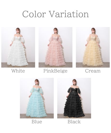 【JEAN MACLEAN】ベア/プリンセス/スリーブ付き/レース/LongDress【61178】