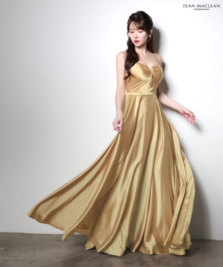 【JEAN MACLEAN】サテン/フロントZIP/LongDress【51002-2】