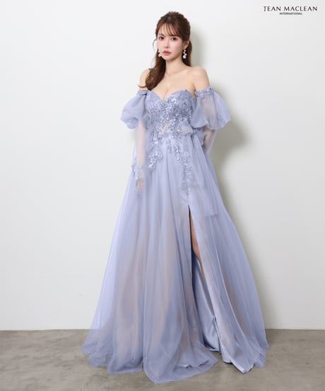 【JEAN MACLEAN】ベアトップ/モチーフレース/姫/スリーブ付き/LongDress【61123】