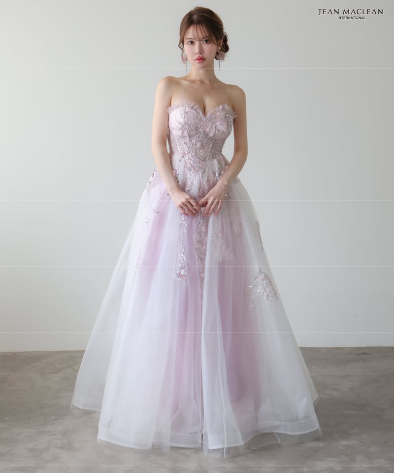 JEAN MACLEAN】ネット/刺繡/姫/スリーブ付き/LongDress【51955】