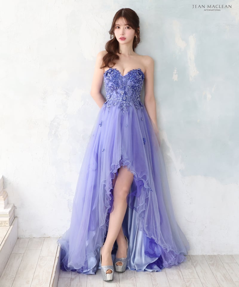 JEAN MACLEAN】フラワーレース/ベア/ハイ&ロー/Dress【41688 JEAN MACLEAN】フラワーレース/ベア/ハイ&ロー/Dress【41688