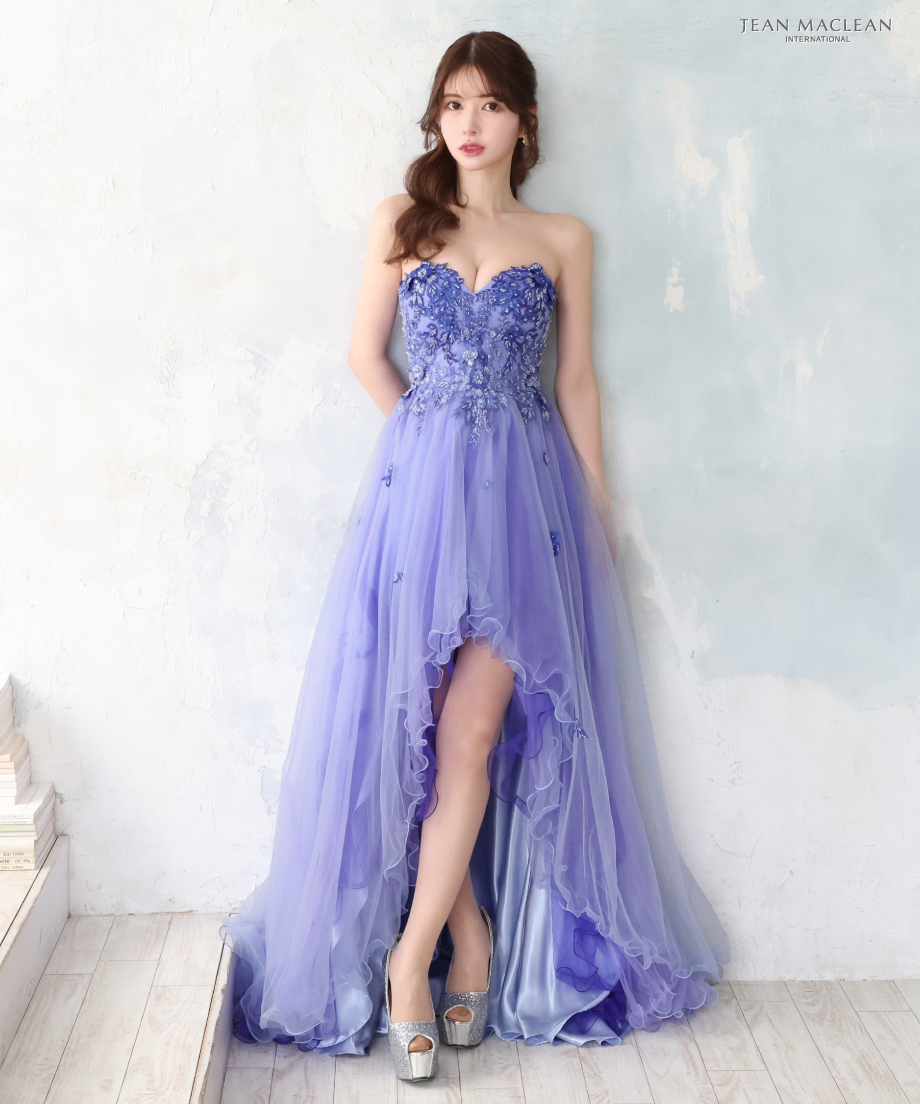 JEAN MACLEAN】フラワーレース/ベア/ハイ&ロー/Dress【41688 JEAN MACLEAN】フラワーレース/ベア/ハイ&ロー/Dress【41688