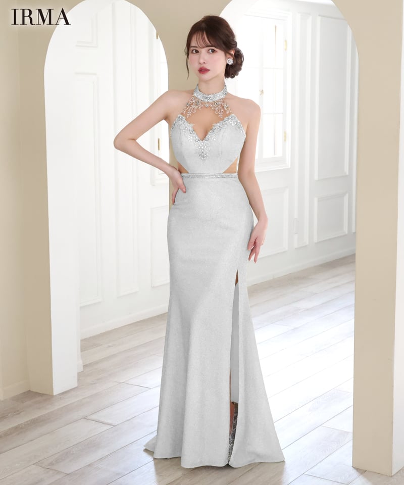 91566＊IRMA＊ゴールド刺繍/ラグジュアリードレスwhM （ITEM$ | キャバ  