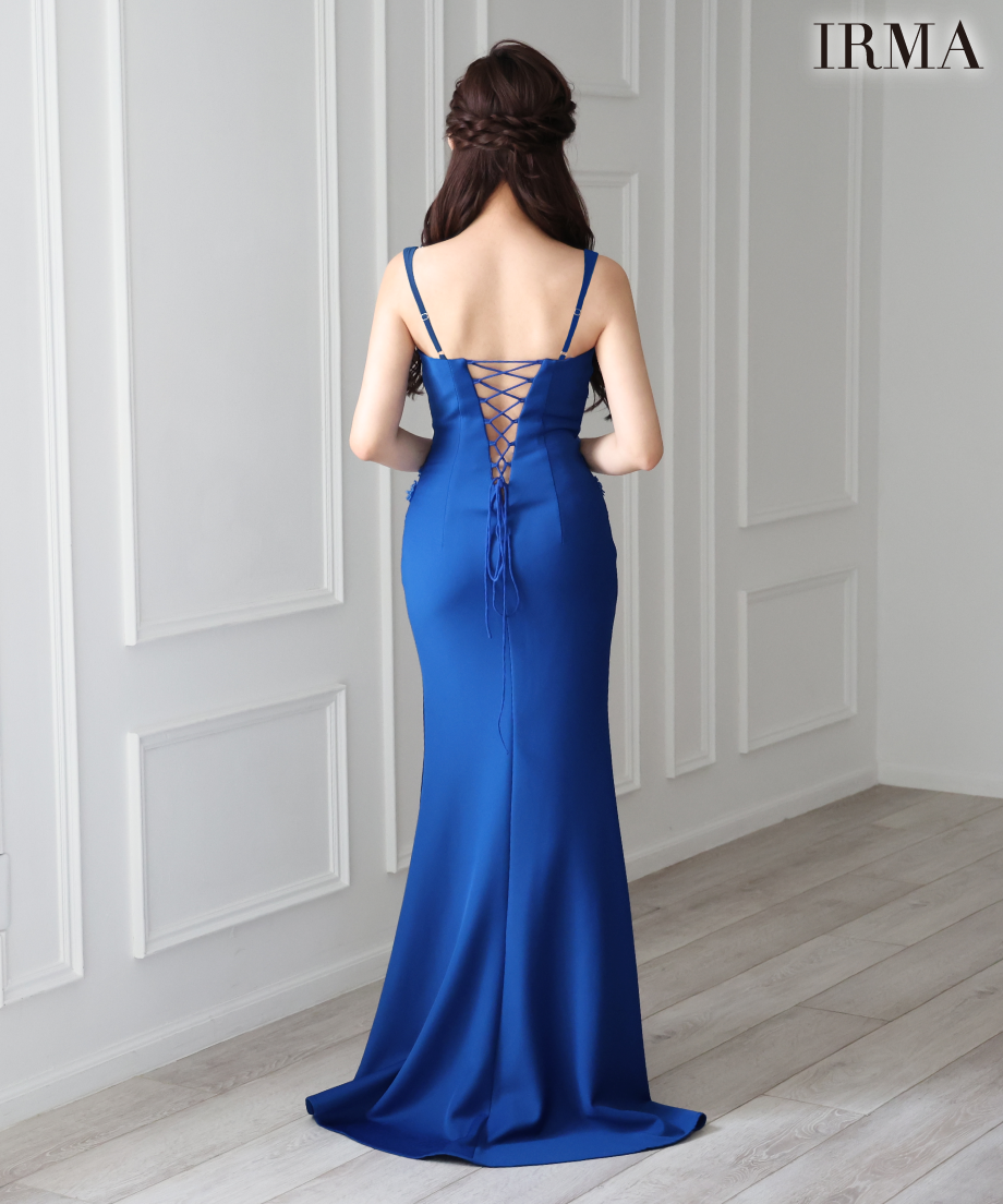 IRMA グレー スリット入りドレス Lサイズあり【IRMA/イルマ】ラメ