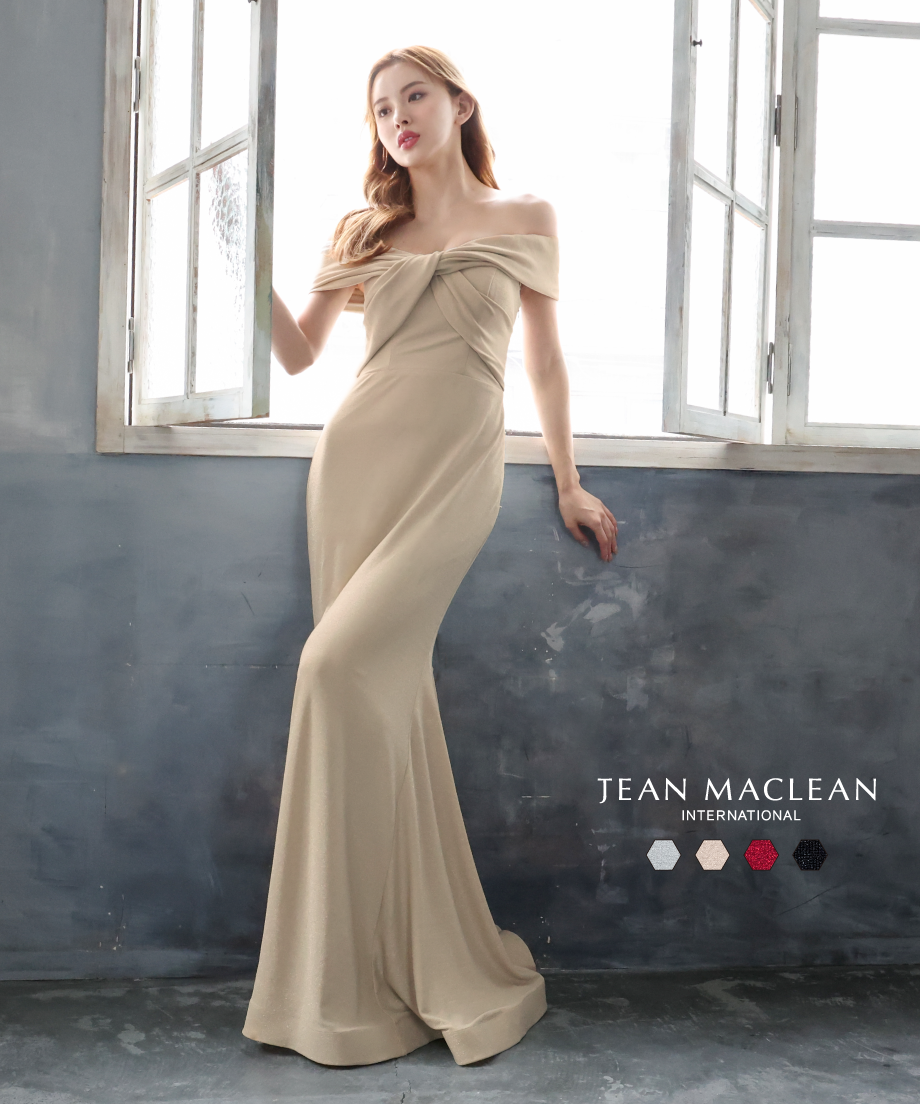 JEAN MACLEAN】ラメニット/オフショル/LongDress【41649】 | IR...