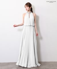 【JEAN MACLEAN】シフォンプリーツ/ホルター/LongDress【61091】
