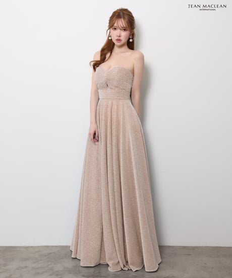 【JEAN MACLEAN】ラメ/ベアトップ/LongDress【61145】