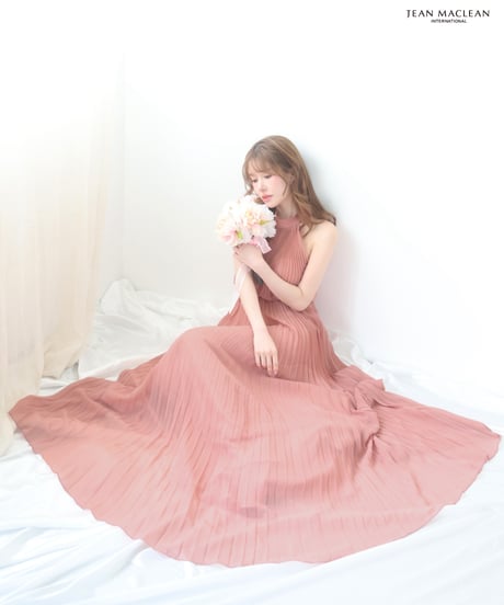 【JEAN MACLEAN】シフォンプリーツ/ホルター/LongDress【61175】