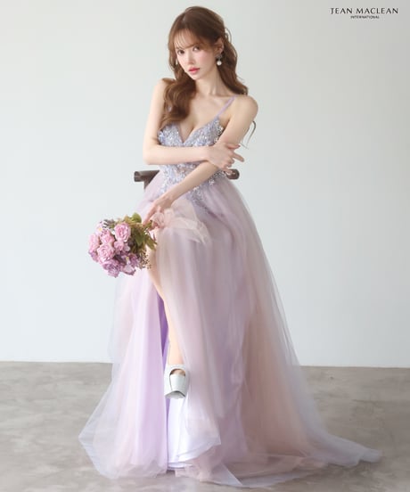 【JEAN MACLEAN】3Dフラワーレース/ネット/LongDress【61203】