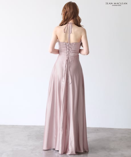 【JEAN MACLEAN】ホルター/サテン/LongDress【61200】