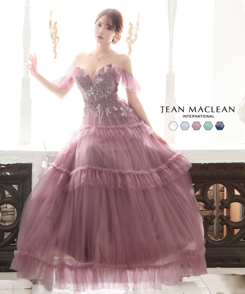 JEAN MACLEAN】オフショル/ネット/姫/LongDress【51805】 | IR