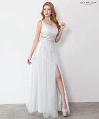 【JEAN MACLEAN】ネット/ワンショル/刺繡/スリット入り/LongDress【61294】