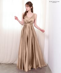 【JEAN MACLEAN】サテン/フレア/LongDress【61319】