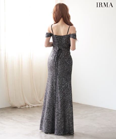 【IRMA】スパンコールニット/刺繡/LongDress【61198】