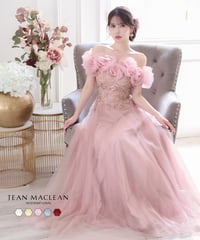 【JEAN MACLEAN】フラワーレースショール付き/オフショル/姫/LongDress【41729-3】
