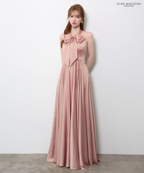 【JEAN MACLEAN】サテン/リボン付き/LongDress【61147】