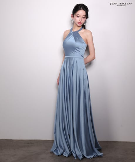 【JEAN MACLEAN】サテン/ホルター/LongDress【61061-1】
