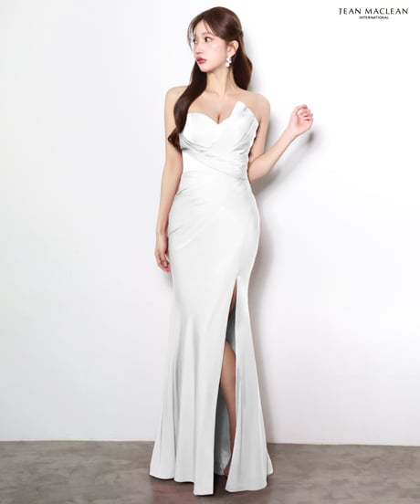 【JEAN MACLEAN】ベアトップ/サテン/LongDress【61172】