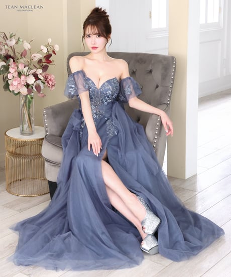 【JEAN MACLEAN】ネット/姫/パフスリーブ付き/LongDress【51786-1】