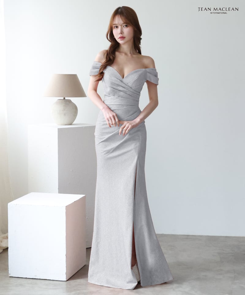 JEAN MACLEAN】ラメニット/オフショル/LongDress【51904】 | IR