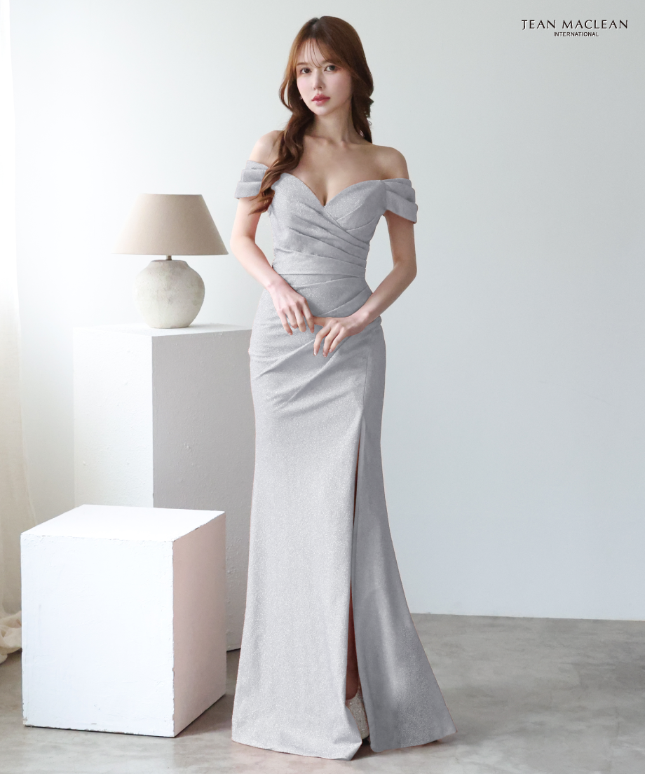 JEAN MACLEAN】ラメニット/オフショル/LongDress【51904】 | IR