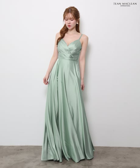 【JEAN MACLEAN】サテン/スリット入り/LongDress【61146】