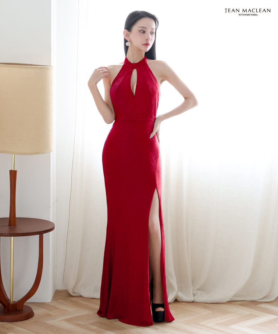 IRMA】ラメニット/ホルター/スリット入り/LongDress【51903】 | IRMA