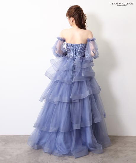 【JEAN MACLEAN】ベアトップ/モチーフレース/姫/スリーブ付き/LongDress【61096】