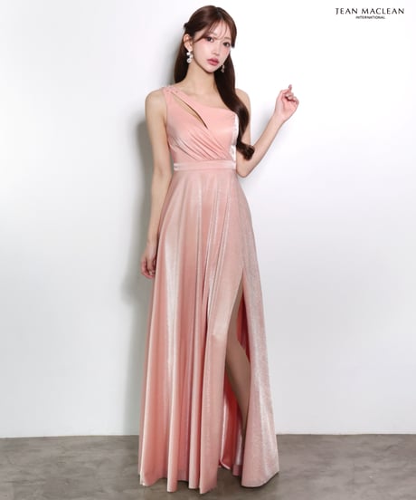 【JEAN MACLEAN】ワンショルダー/シャイニーサテン/LongDress【61173】