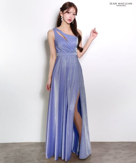 【JEAN MACLEAN】ワンショルダー/シャイニーサテン/LongDress【61173】