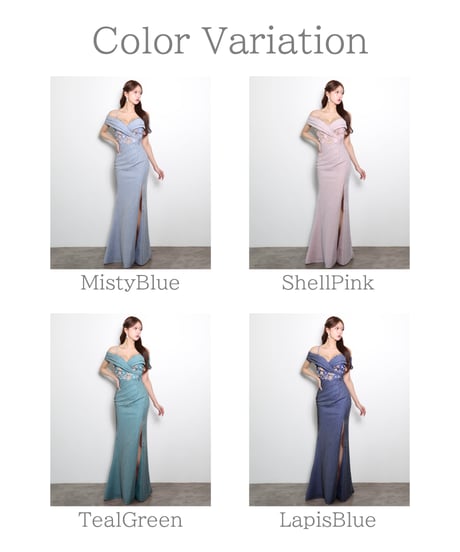 【JEAN MACLEAN】オフショル/ラメニット/LongDress【61170】