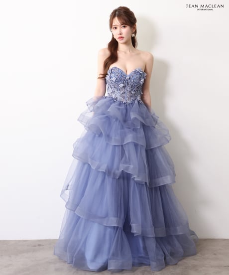【JEAN MACLEAN】ベアトップ/モチーフレース/姫/スリーブ付き/LongDress【61096】