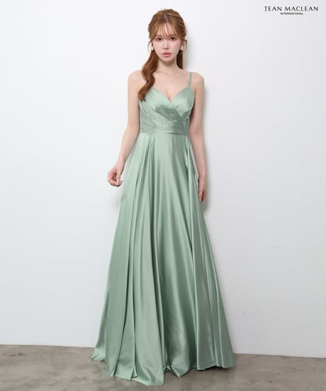【JEAN MACLEAN】サテン/スリット入り/LongDress【61146】