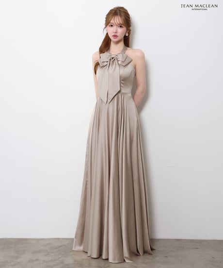 【JEAN MACLEAN】サテン/リボン付き/LongDress【61147】