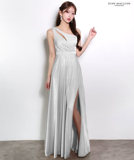 【JEAN MACLEAN】ワンショルダー/シャイニーサテン/LongDress【61173】