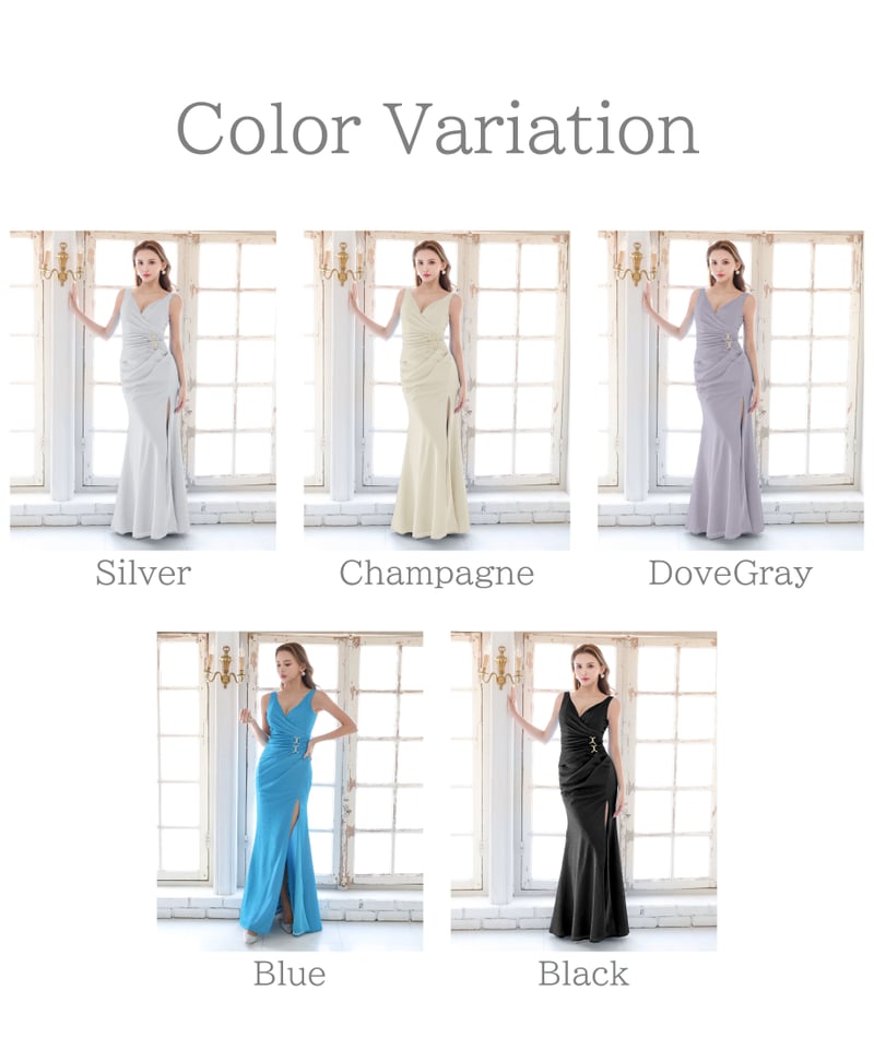 JEAN MACLEAN】ラメニット/スリット入り/LongDress【41631】 | I