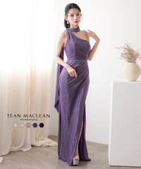 【IRMA】ラメニット/ワンショルダー/スリット入り/LongDress【51928-2】
