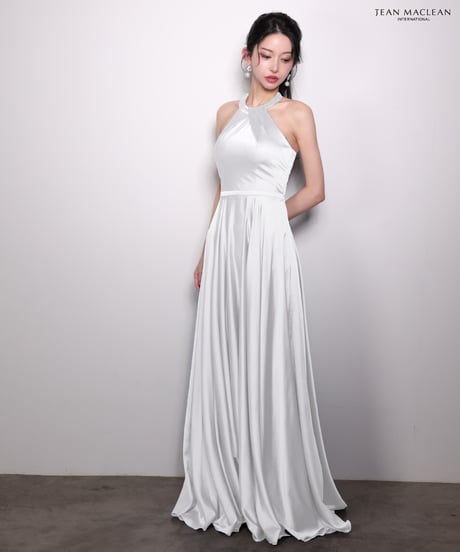 【JEAN MACLEAN】サテン/ホルター/LongDress【61061-1】