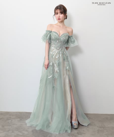 【JEAN MACLEAN】ベア/プリンセス/パフスリーブ付き/レース/LongDress【61150】