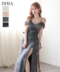 【IRMA】スパンコールニット/刺繡/LongDress【61198】